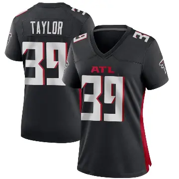 ＃39 Women's Keith Taylor Black Game Atlanta Falcons Alternate Jersey