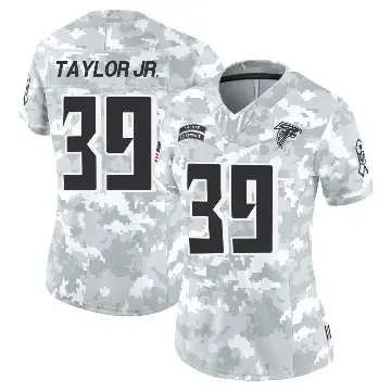＃39 Women's Keith Taylor Jr. Arctic Camo Limited Atlanta Falcons 2024 Salute to Service Jersey