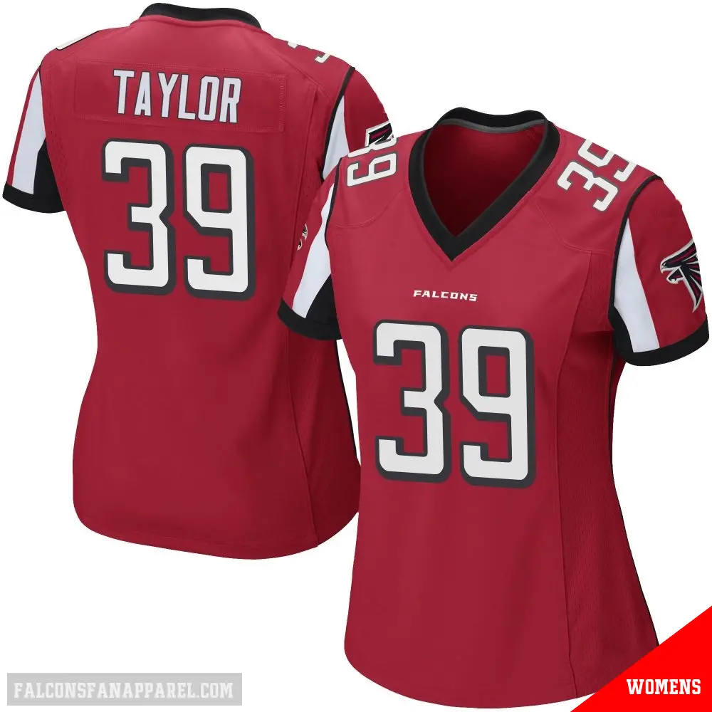 ＃39 Women's Keith Taylor Red Game Atlanta Falcons Team Color Jersey