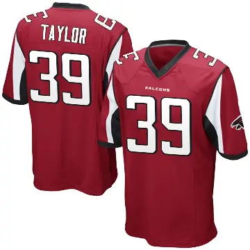＃39 Youth Keith Taylor Red Game Atlanta Falcons Team Color Jersey