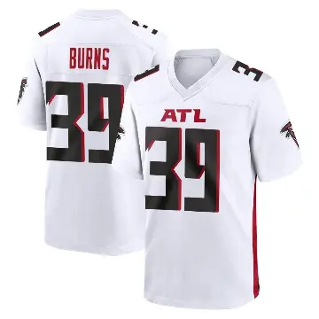 ＃39 Youth Robert Burns White Game Atlanta Falcons Jersey