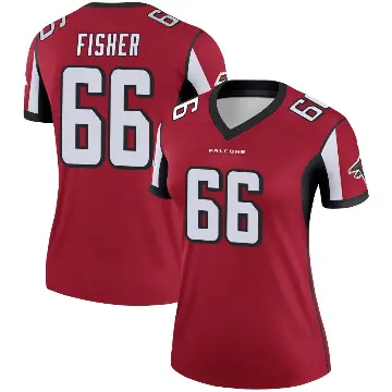 ＃66 Women's Joey Fisher Red Legend Atlanta Falcons Jersey