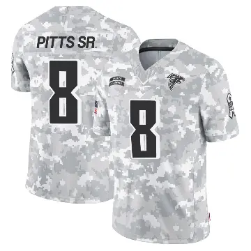 ＃8 Men's Kyle Pitts Sr. Arctic Camo Limited Atlanta Falcons 2024 Salute to Service Jersey