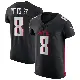 ＃8 Men's Kyle Pitts Sr. Black Elite Atlanta Falcons Alternate Jersey