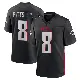 ＃8 Men's Kyle Pitts Sr. Black Game Atlanta Falcons Alternate Jersey