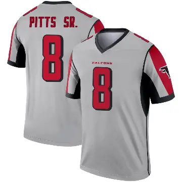 ＃8 Men's Kyle Pitts Sr. Legend Atlanta Falcons Inverted Silver Jersey