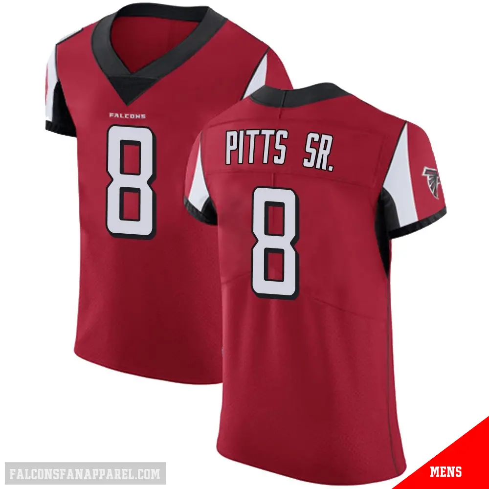 ＃8 Men's Kyle Pitts Sr. Red Elite Atlanta Falcons Team Color Jersey