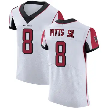 ＃8 Men's Kyle Pitts Sr. White Elite Atlanta Falcons Jersey