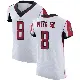 ＃8 Men's Kyle Pitts Sr. White Elite Atlanta Falcons Jersey