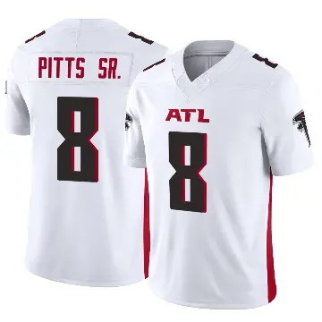 ＃8 Men's Kyle Pitts Sr. White Limited Atlanta Falcons Vapor F.U.S.E. Jersey