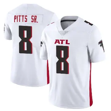 ＃8 Men's Kyle Pitts Sr. White Limited Atlanta Falcons Vapor Untouchable Jersey