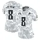 ＃8 Women's Kyle Pitts Sr. Arctic Camo Limited Atlanta Falcons 2024 Salute to Service Jersey