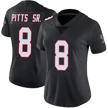 ＃8 Women's Kyle Pitts Sr. Black Limited Atlanta Falcons Vapor Untouchable Jersey