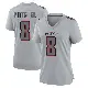 ＃8 Women's Kyle Pitts Sr. Gray Game Atlanta Falcons Atmosphere Fashion Jersey