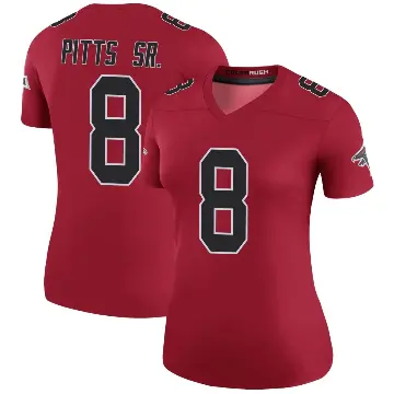 ＃8 Women's Kyle Pitts Sr. Red Legend Atlanta Falcons Color Rush Jersey