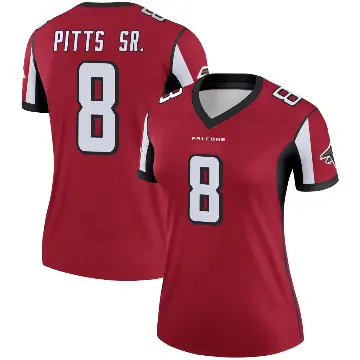 ＃8 Women's Kyle Pitts Sr. Red Legend Atlanta Falcons Jersey