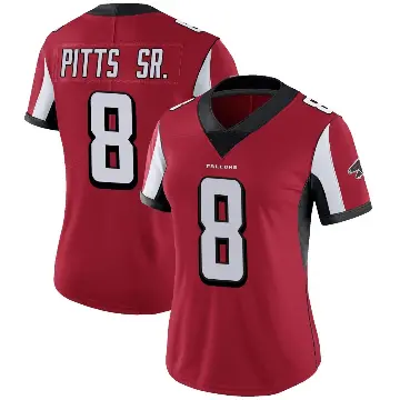 ＃8 Women's Kyle Pitts Sr. Red Limited Atlanta Falcons Team Color Vapor Untouchable Jersey