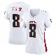 ＃8 Women's Kyle Pitts Sr. White Game Atlanta Falcons Jersey