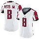 ＃8 Women's Kyle Pitts Sr. White Limited Atlanta Falcons Vapor Untouchable Jersey