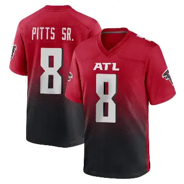 ＃8 Youth Kyle Pitts Sr. Red Game Atlanta Falcons 2nd Alternate Jersey