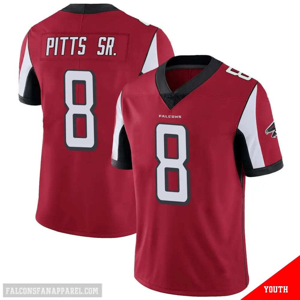 ＃8 Youth Kyle Pitts Sr. Red Limited Atlanta Falcons Team Color Vapor Untouchable Jersey
