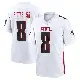 ＃8 Youth Kyle Pitts Sr. White Game Atlanta Falcons Jersey