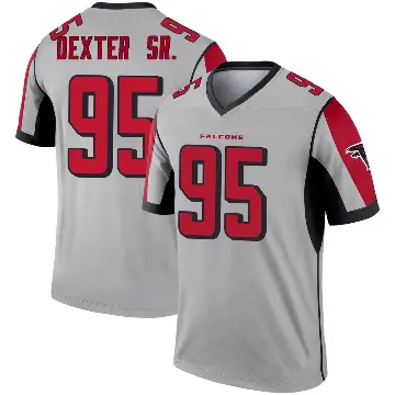 ＃95 Men's Gervon Dexter Sr. Legend Atlanta Falcons Inverted Silver Jersey