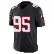 ＃95 Youth Gervon Dexter Sr. Black Limited Atlanta Falcons Alternate Throwback Vapor F.U.S.E. Stitched Jersey